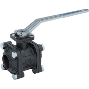 KLINGER Ballostar KHA-S 3-piece Full Bore Ball Valve, Welded End Connection with Hand Lever