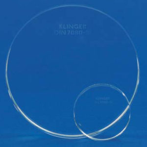 KLINGER Tempered Borosilicate Circular Round Safety Sight Glass Disc acc. to DIN 7080